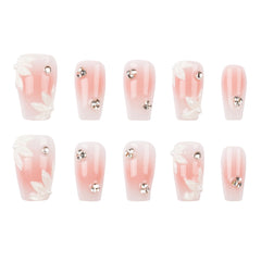 Handmade 3H Nails luxury press-on nails with a stylish 1308 design, showcasing a sleek, elegant nail art pattern.