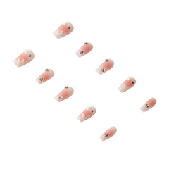 Handmade 3H Nails luxury press-on nails with a stylish 1308 design, showcasing a sleek, elegant nail art pattern.