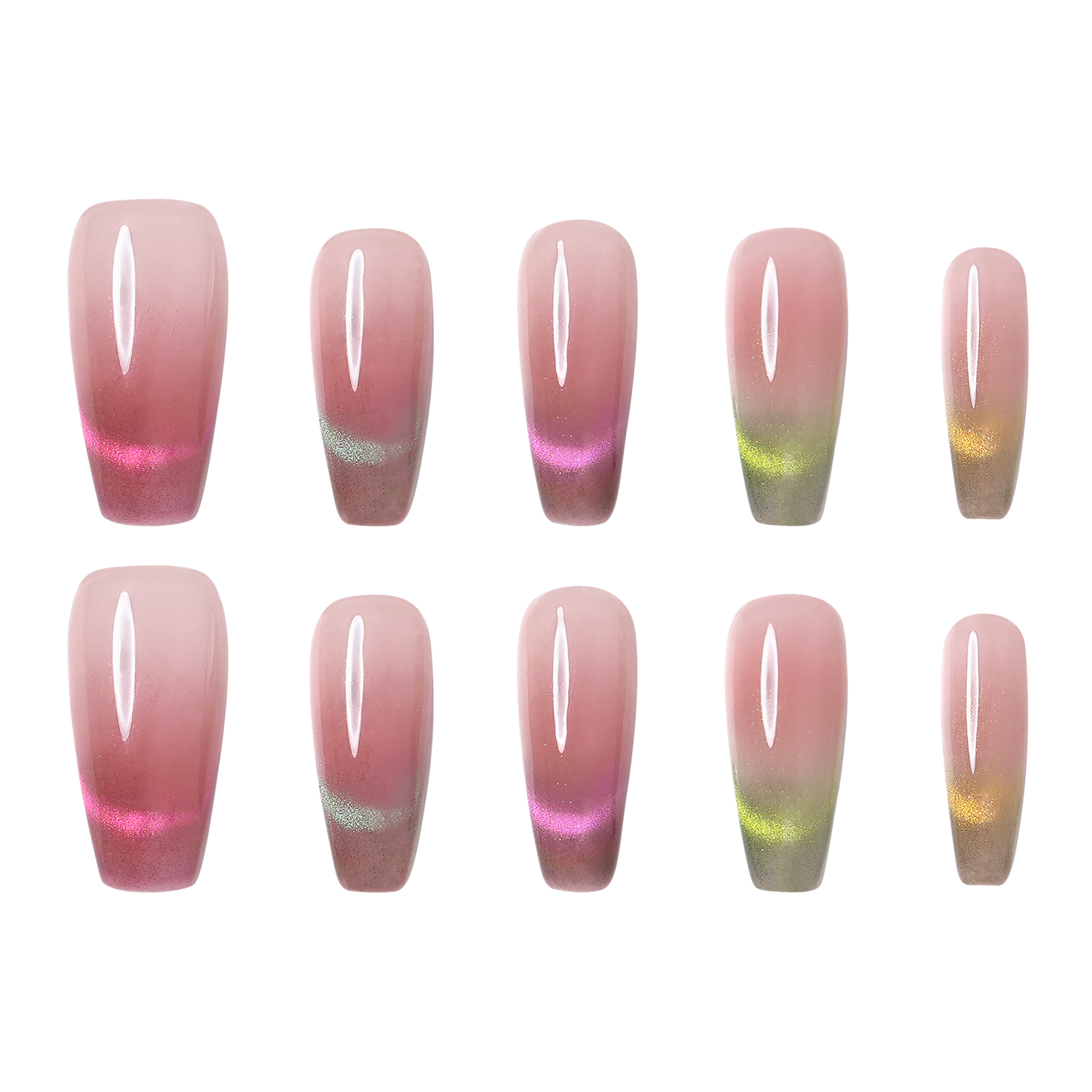 Tropical Sunset - Long Coffin Press-On Nails