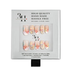 3H Luxury Handmade Press-on Nails - Pastel Petals - 3H Nails