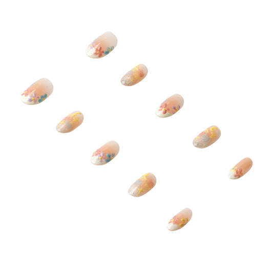 3H Luxury Handmade Press-on Nails - Pastel Petals