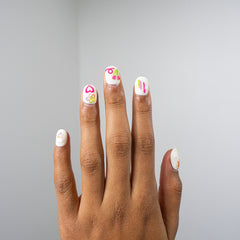 3H Luxury Handmade Press-on Nails - Floral Sketches - 3H Nails
