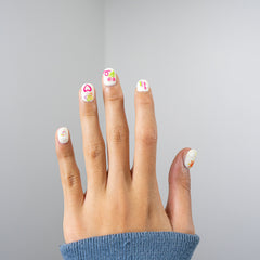 3H Luxury Handmade Press-on Nails - Floral Sketches - 3H Nails