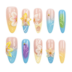 3H Luxury Handmade Press-on Nails - Cotton Candy Dream - 3H Nails