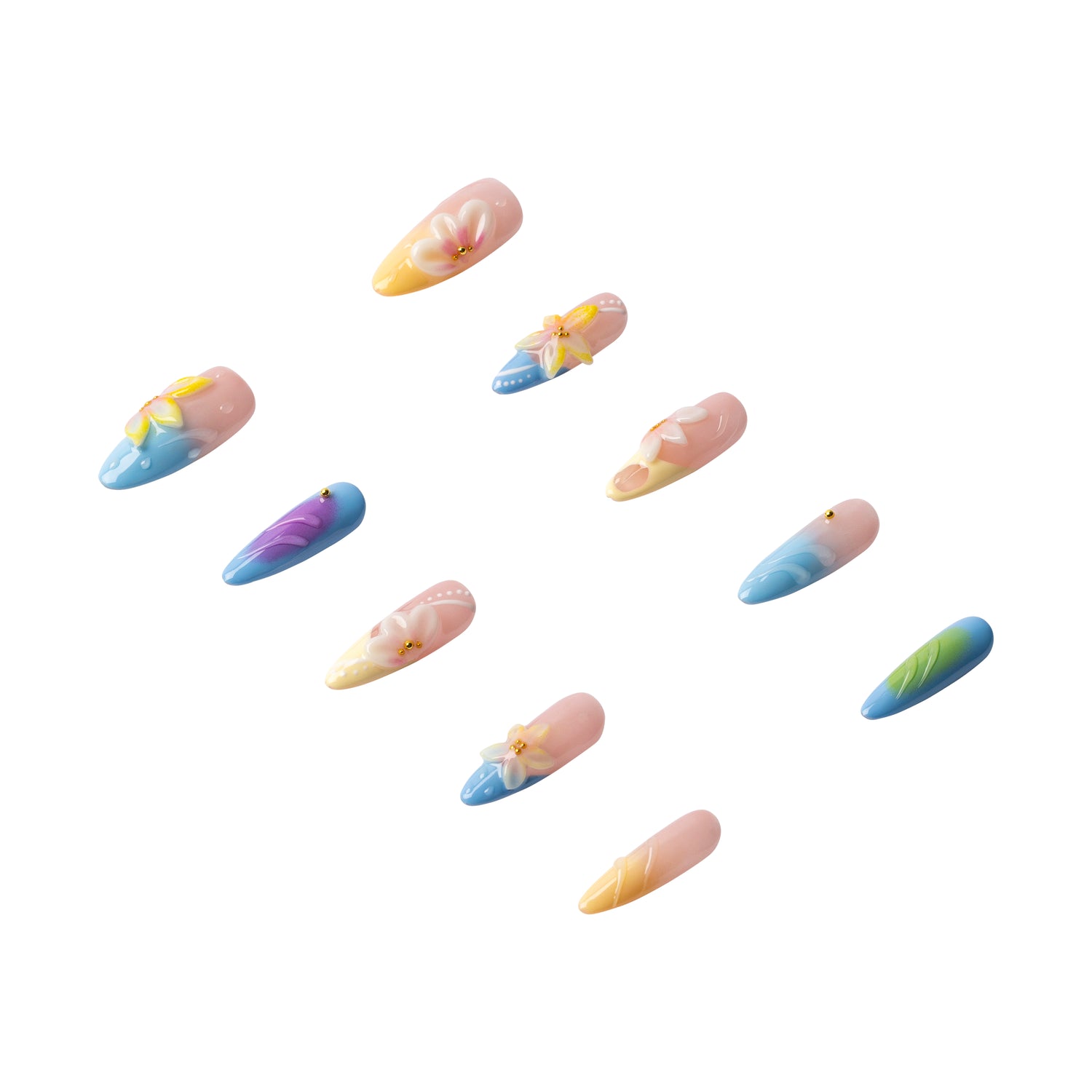 3H Luxury Handmade Press-on Nails - Cotton Candy Dream - 3H Nails