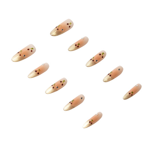 3H Luxury Handmade Press-on Nails - Cherry Bloom