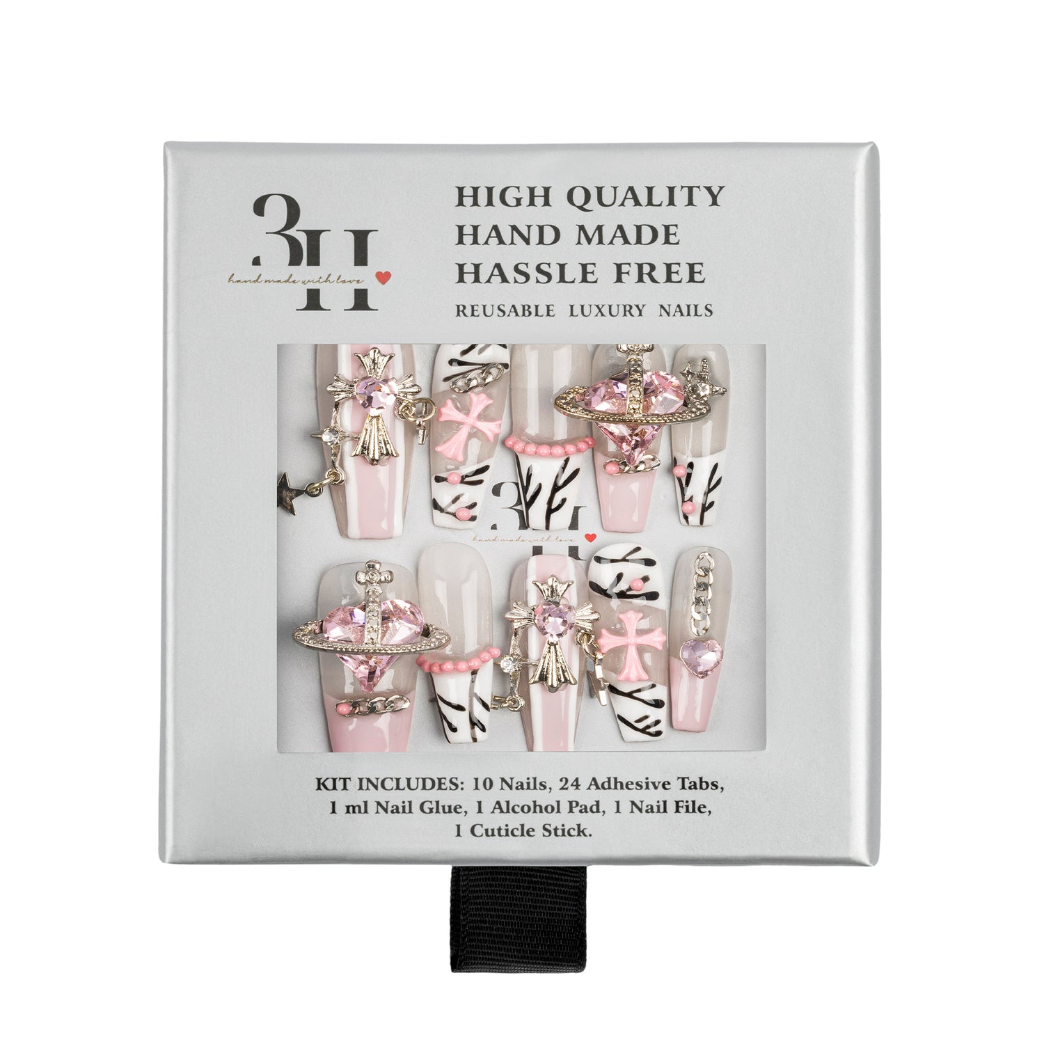 3H Luxury Handmade Press-on Nails - xoxo - 3H Nails