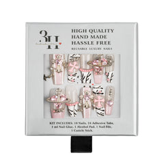 3H Luxury Handmade Press-on Nails - xoxo - 3H Nails