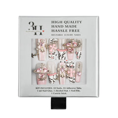 3H Luxury Handmade Press-on Nails - xoxo - 3H Nails