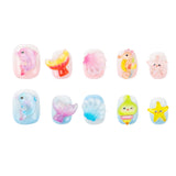 Handmade press-on nails from 3H Nails, featuring a stylish design on a natural nail shape, labeled as style 1423.