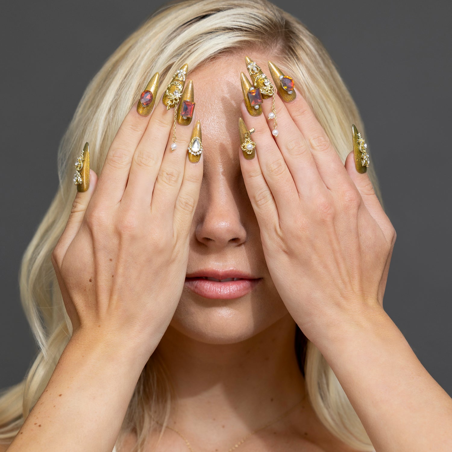 3H Luxury Handmade Press-on Nails - Crown Jewels - 3H Nails