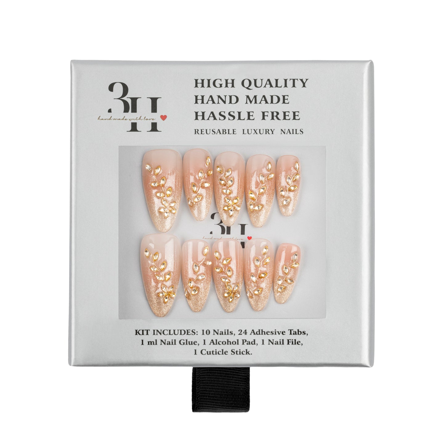 3H Luxury Handmade Press-on Nails - Moonlit Kiss