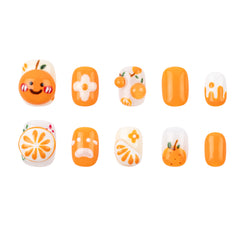 Handmade 3H Nails 3H Luxury Press-on Nails in style 1434, showcasing elegant nail tips and detailed design on natural nails.