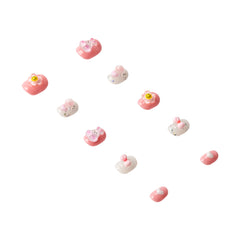 Handmade 3H Nails luxury press-on nails in style 1437 displayed on a white background.