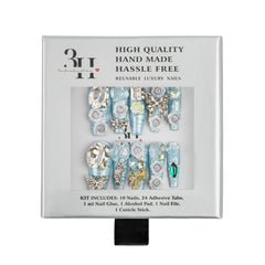 3H Luxury Handmade Press-on Nails - Arctic Jewel - 3H Nails