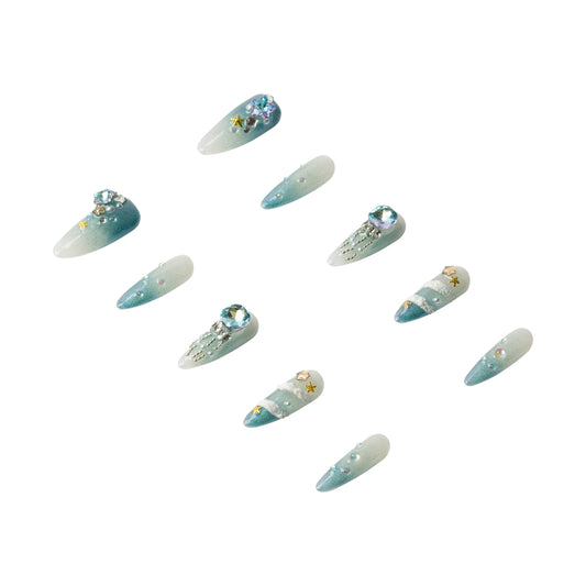 3H Luxury Handmade Press-on Nails - Ocean Goddess