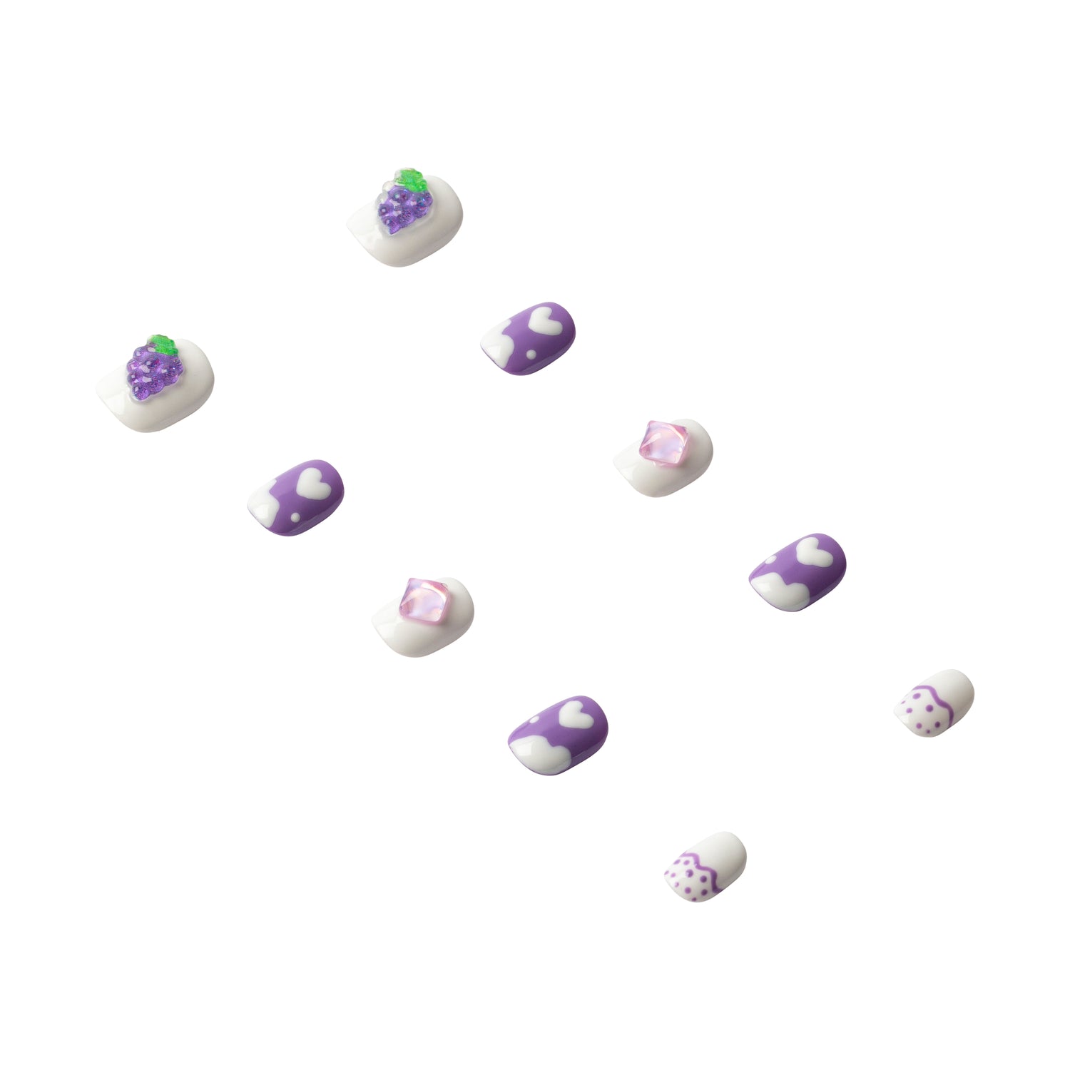 Handmade press-on nails by 3H Nails, featuring a stylish design with a natural finish, perfect for quick, elegant manicures.