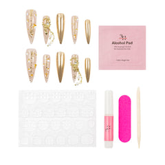 3H Luxury Handmade Press-on Nails - Liquid Gold - 3H Nails