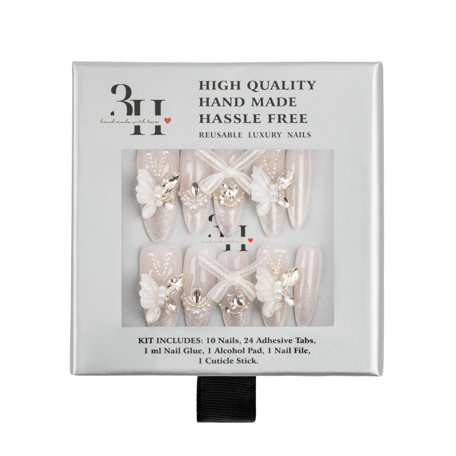 3H Luxury Handmade Press-on Nails - Ethereal Wings - 3H Nails