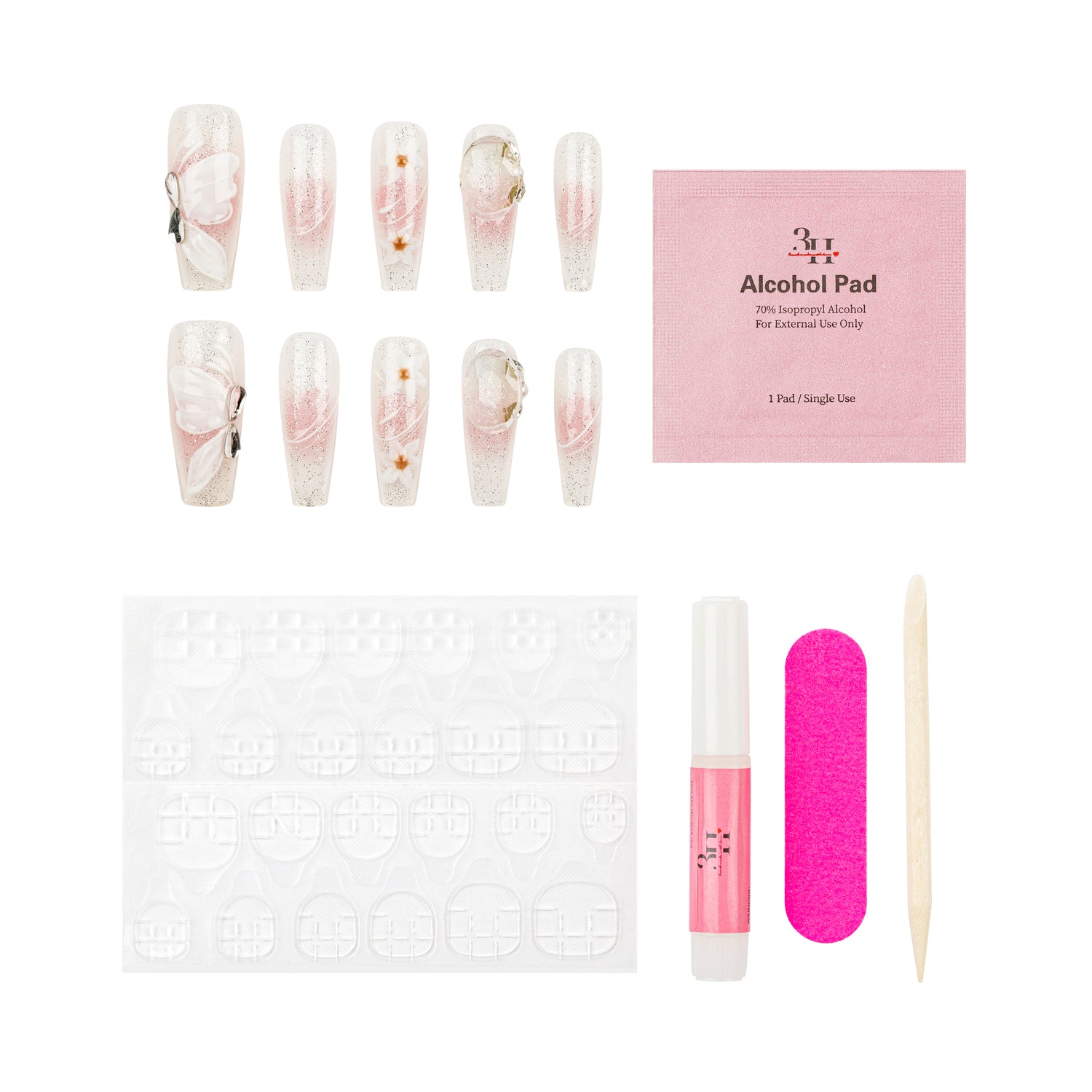 3H Luxury Handmade Press-on Nails - Darling