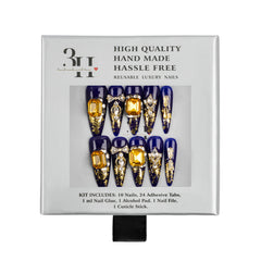 3H Luxury Handmade Press-on Nails - Empire Gold - 3H Nails