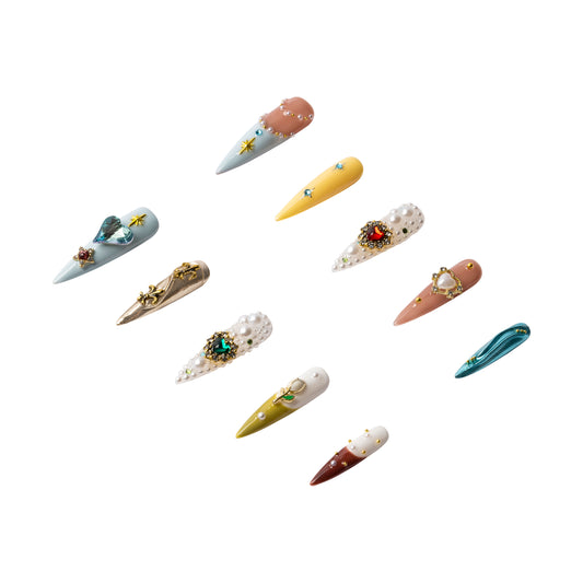 3H Luxury Handmade Press-on Nails - Majestic Fantasy