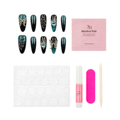 3H Luxury Handmade Press-on Nails - Galaxy Wings - 3H Nails