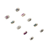Handmade 3H Nails luxury press-on nails in a natural pink design with elegant detailing, perfect for stylish manicures.