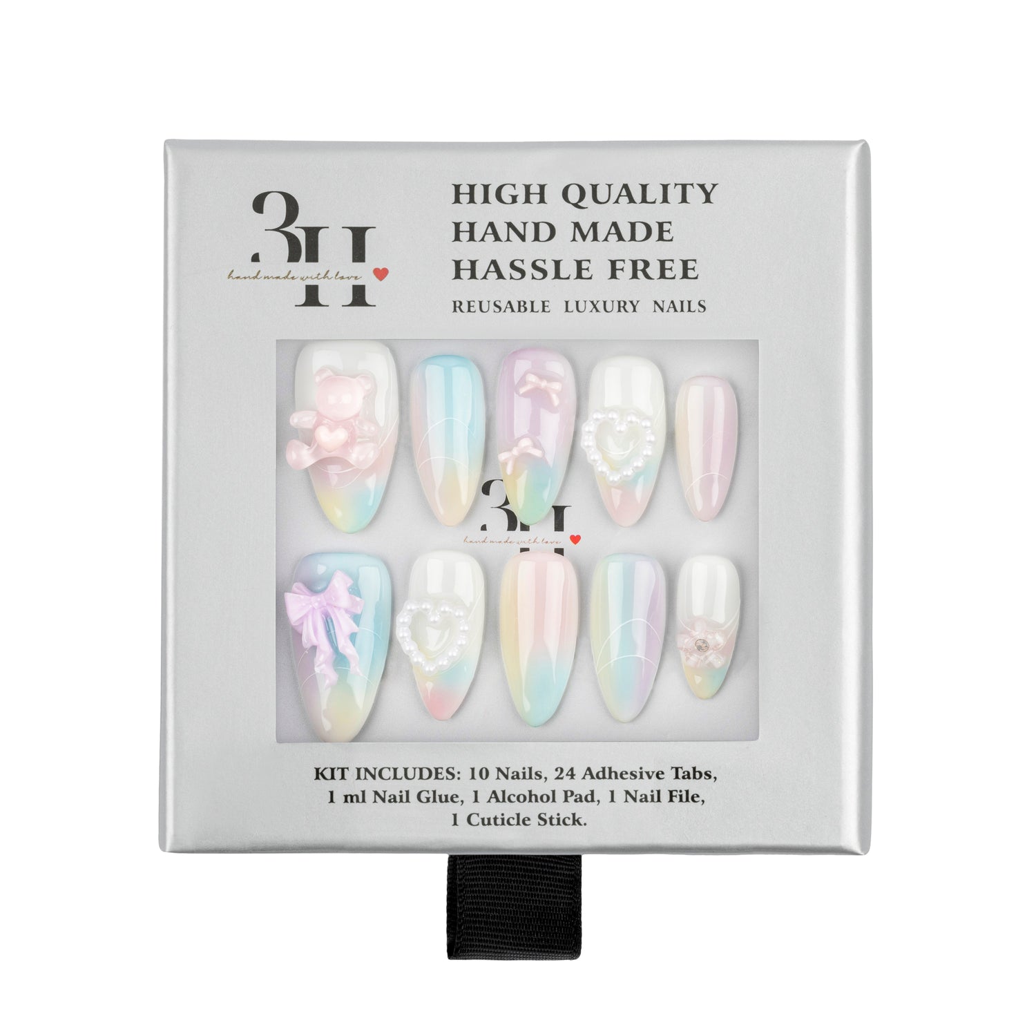 3H Luxury Handmade Press-on Nails - Pastel Aura - 3H Nails