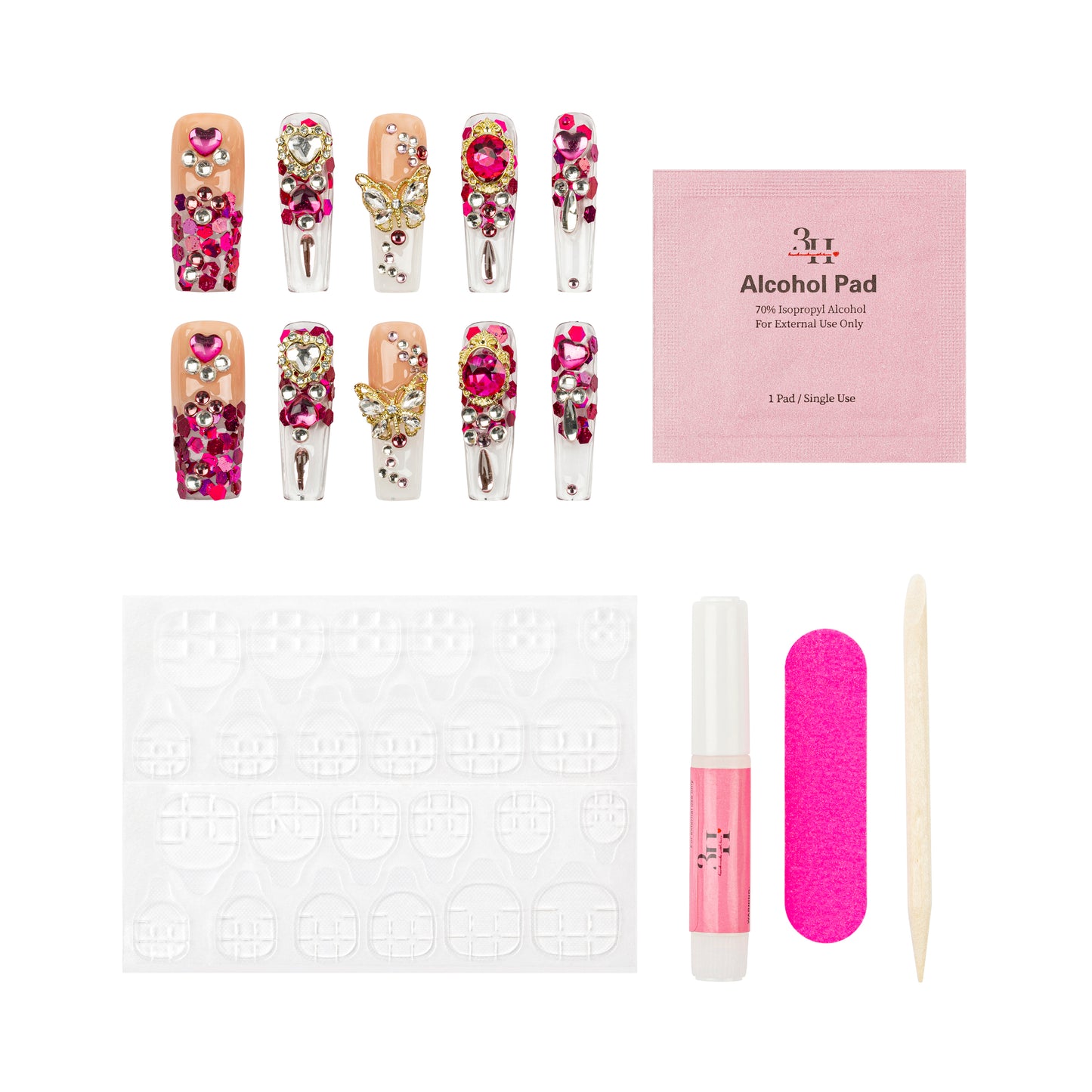 3H Luxury Handmade Press-on Nails - Hot Couture