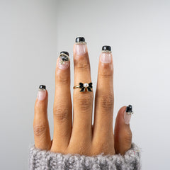 3H Luxury Handmade Press-on Nails - Gold Noir - 3H Nails