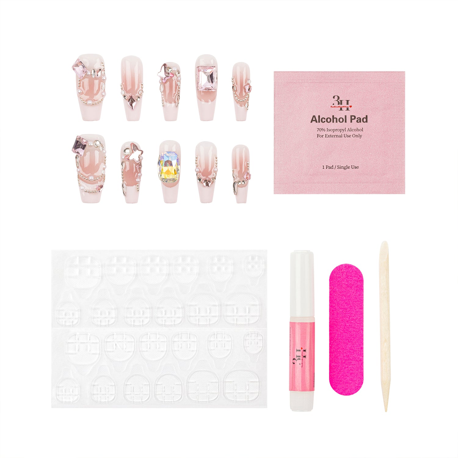 3H Luxury Handmade Press-on Nails - Muah! - 3H Nails