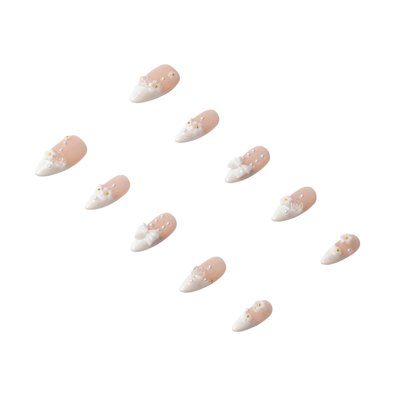 3H Luxury Handmade Press-on Nails - Elegant Vows