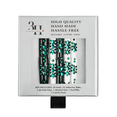 3H Luxury Handmade Press-on Nails - Green Enigma - 3H Nails