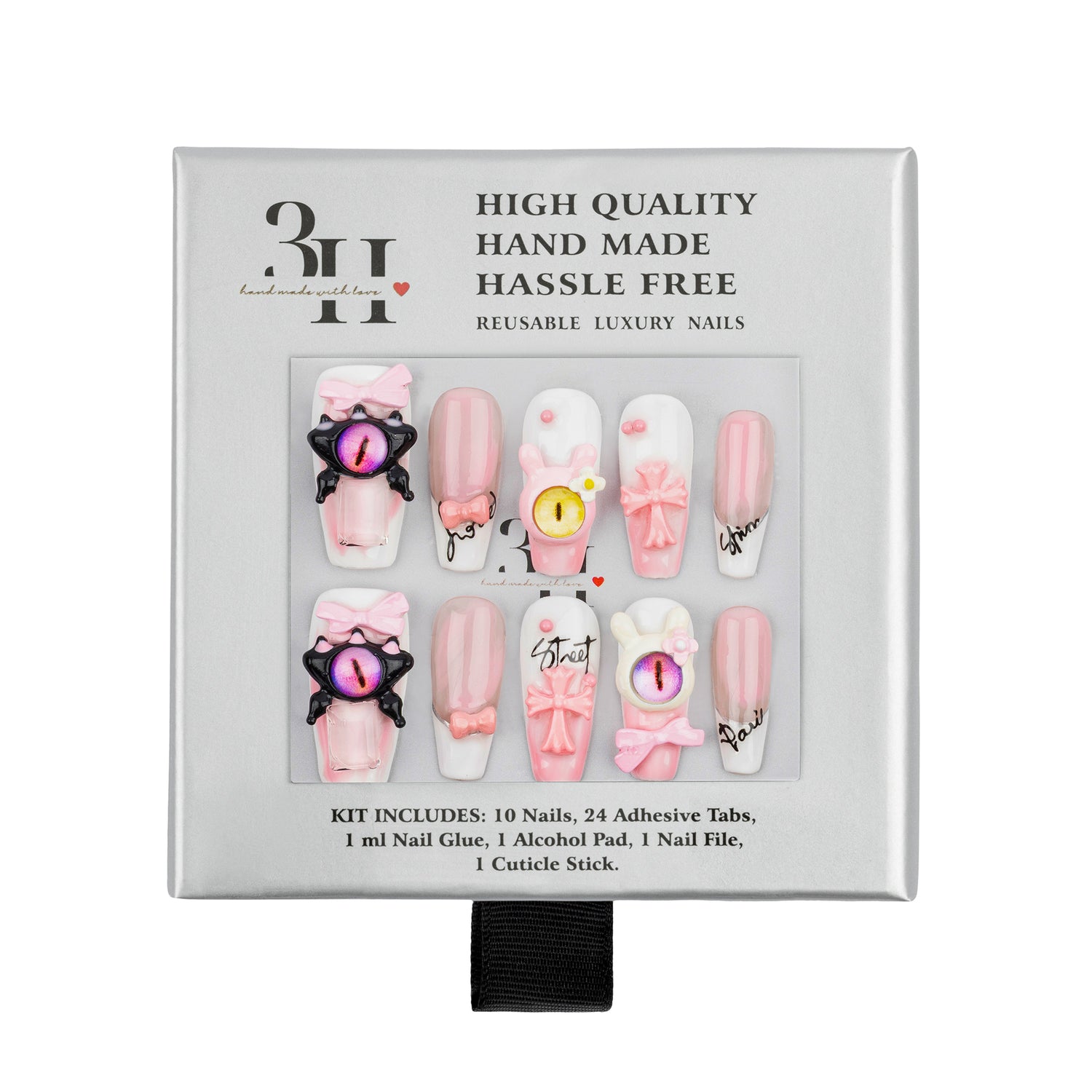 3H Luxury Handmade Press-on Nails - Dollhouse Horror - 3H Nails