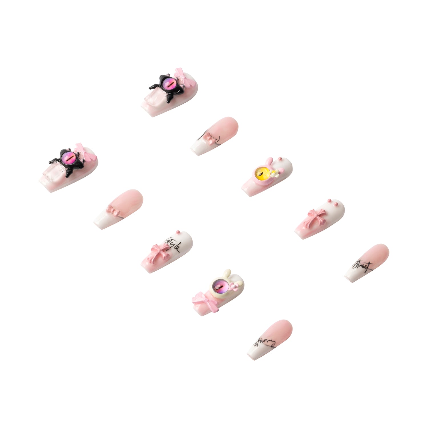 3H Luxury Handmade Press-on Nails - Dollhouse Horror - 3H Nails