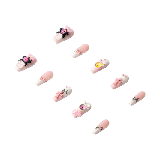3H Luxury Handmade Press-on Nails - Dollhouse Horror