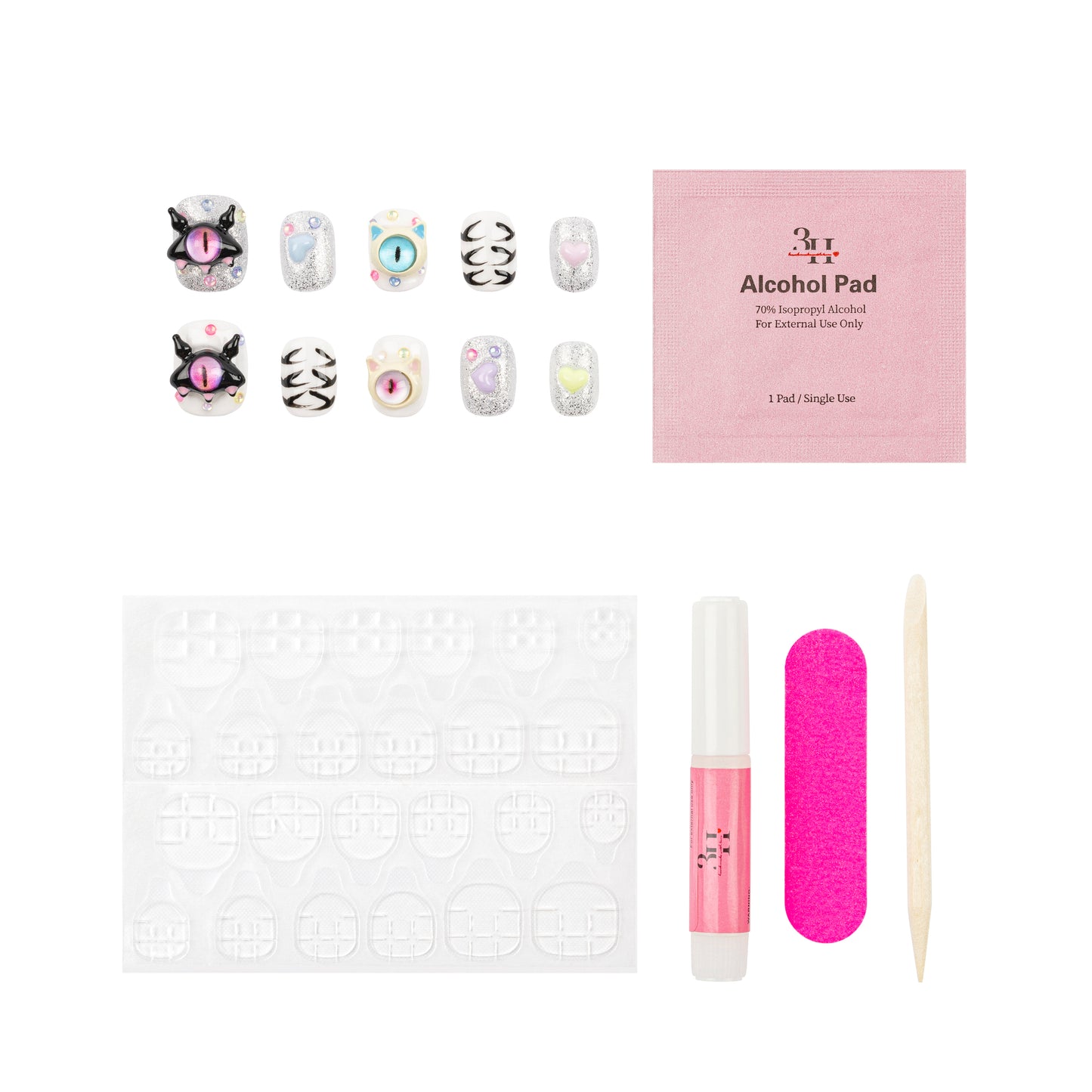 3H Luxury Handmade Press-on Nails - Haunted Cutie