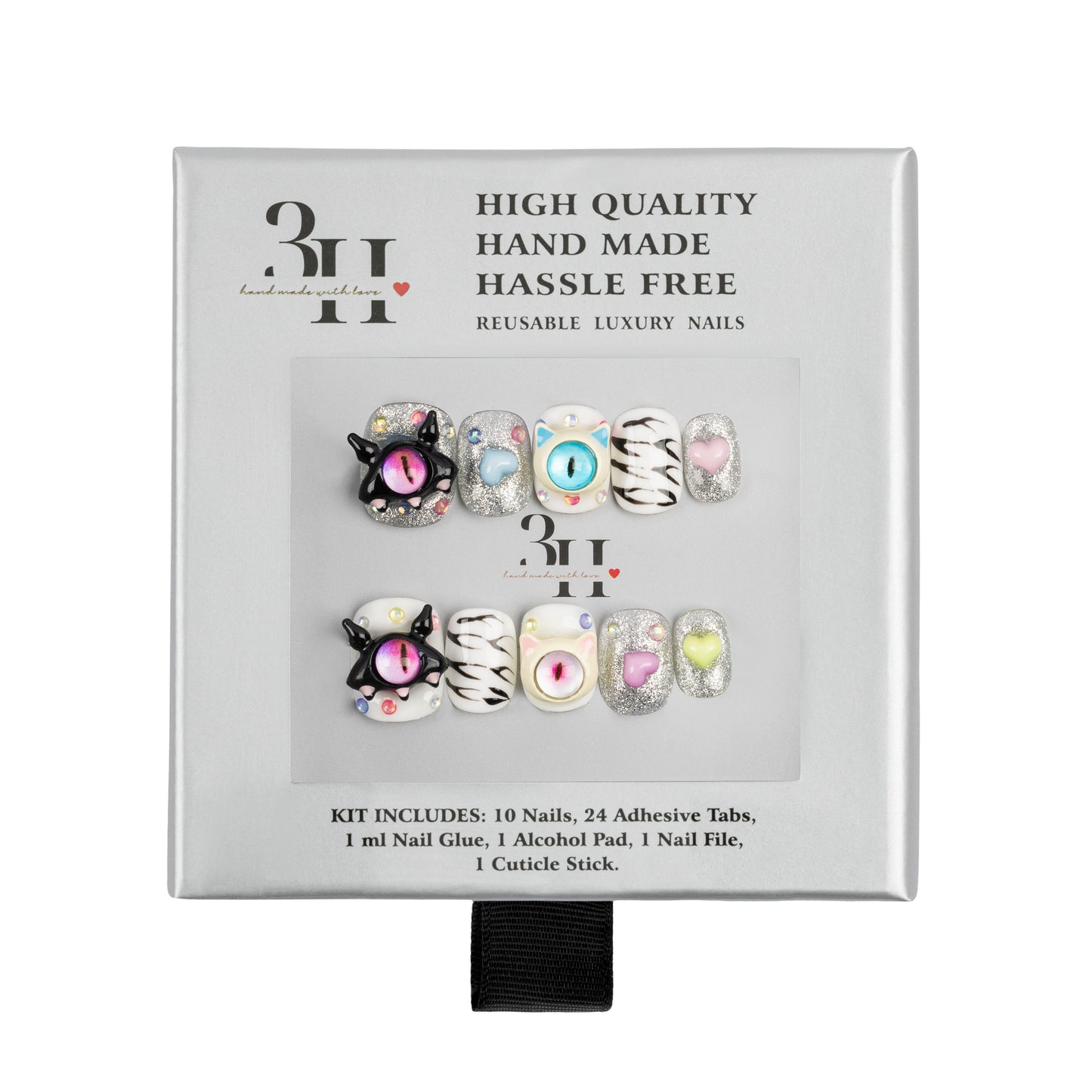3H Luxury Handmade Press-on Nails - Haunted Cutie