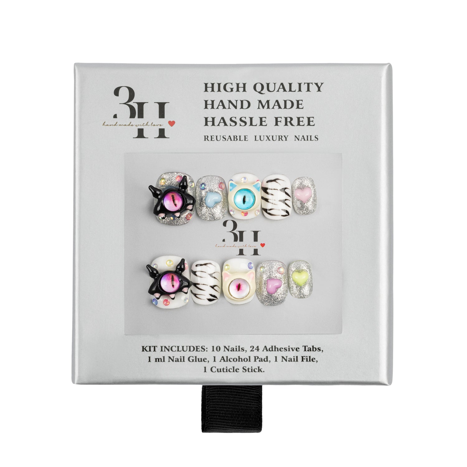 3H Luxury Handmade Press-on Nails - Haunted Cutie - 3H Nails