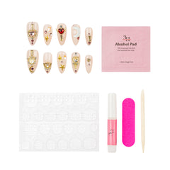 3H Luxury Handmade Press-on Nails - Lunar Bloom - 3H Nails