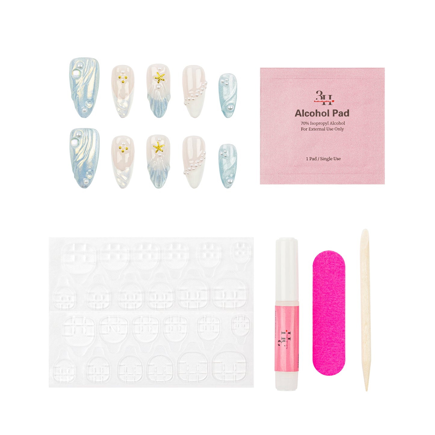 3H Luxury Handmade Press-on Nails - Starry Dreams