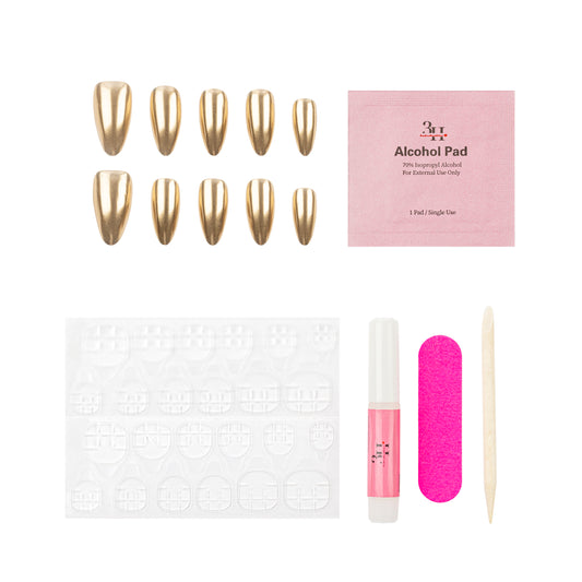 3H Luxury Handmade Press-on Nails - Golden Age