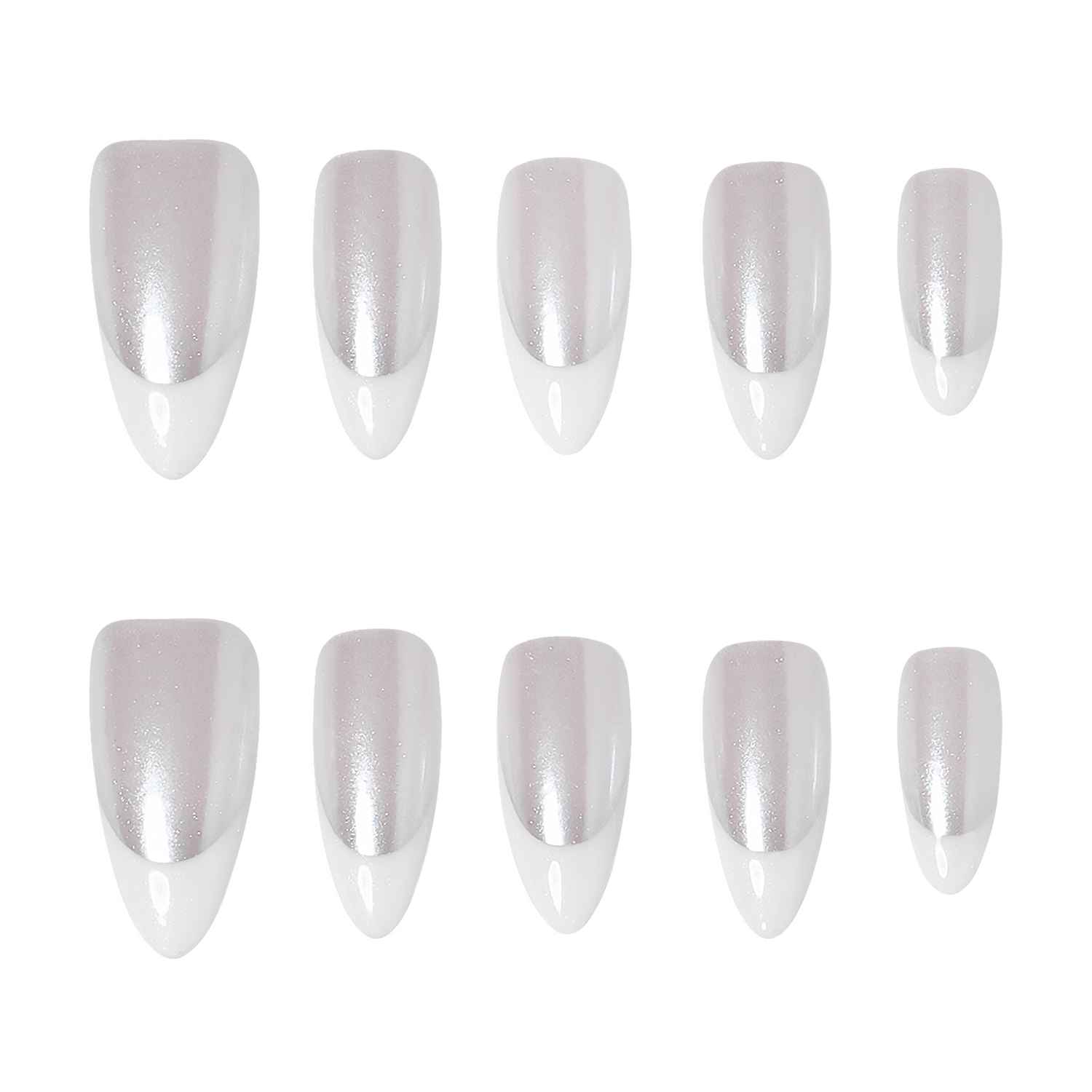Handmade 3H Nails luxury press-on nails with a classic glam design, featuring elegant and stylish nail tips for a sophisticated look.