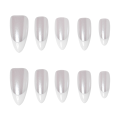 Handmade 3H Nails luxury press-on nails with a classic glam design, featuring elegant and stylish nail tips for a sophisticated look.