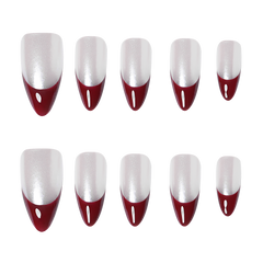 Handmade 3H Nails Luxury Press-on Nails in a natural nude design with elegant detailing, perfect for quick, stylish manicures.