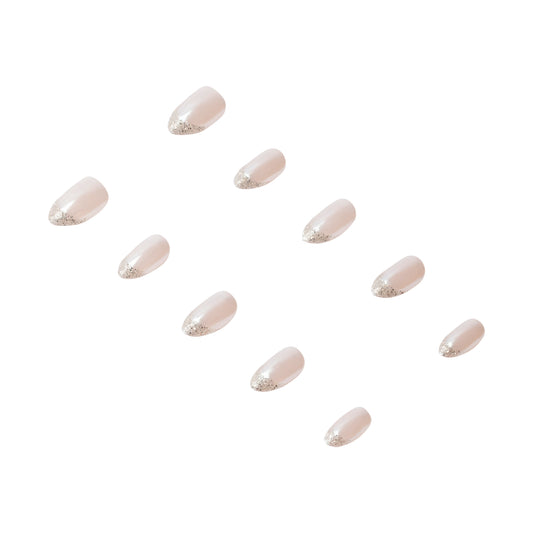 3H Luxury Handmade Press-on Nails - Silver Screen