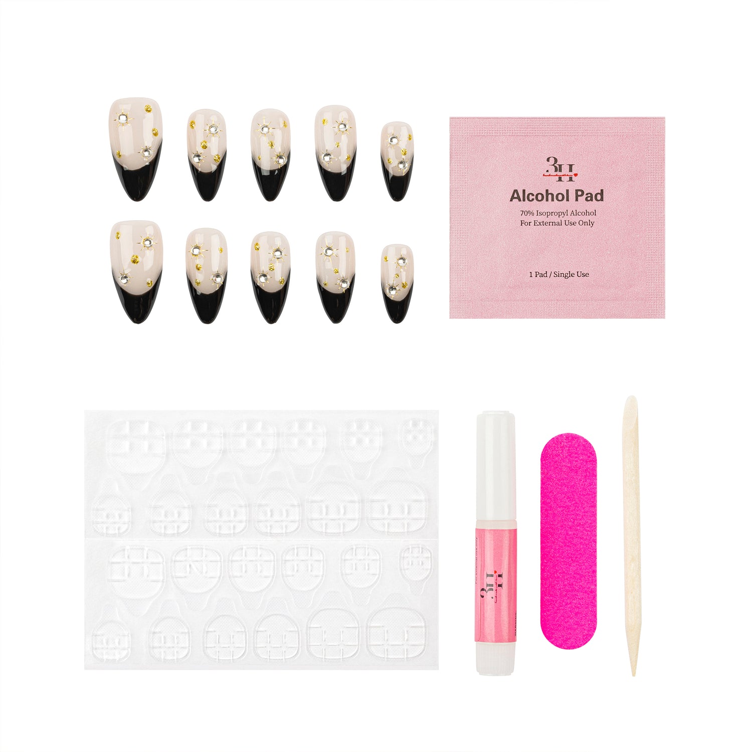 3H Luxury Handmade Press-on Nails - Manhattan - 3H Nails