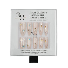 3H Luxury Handmade Press-on Nails - French 75 - 3H Nails