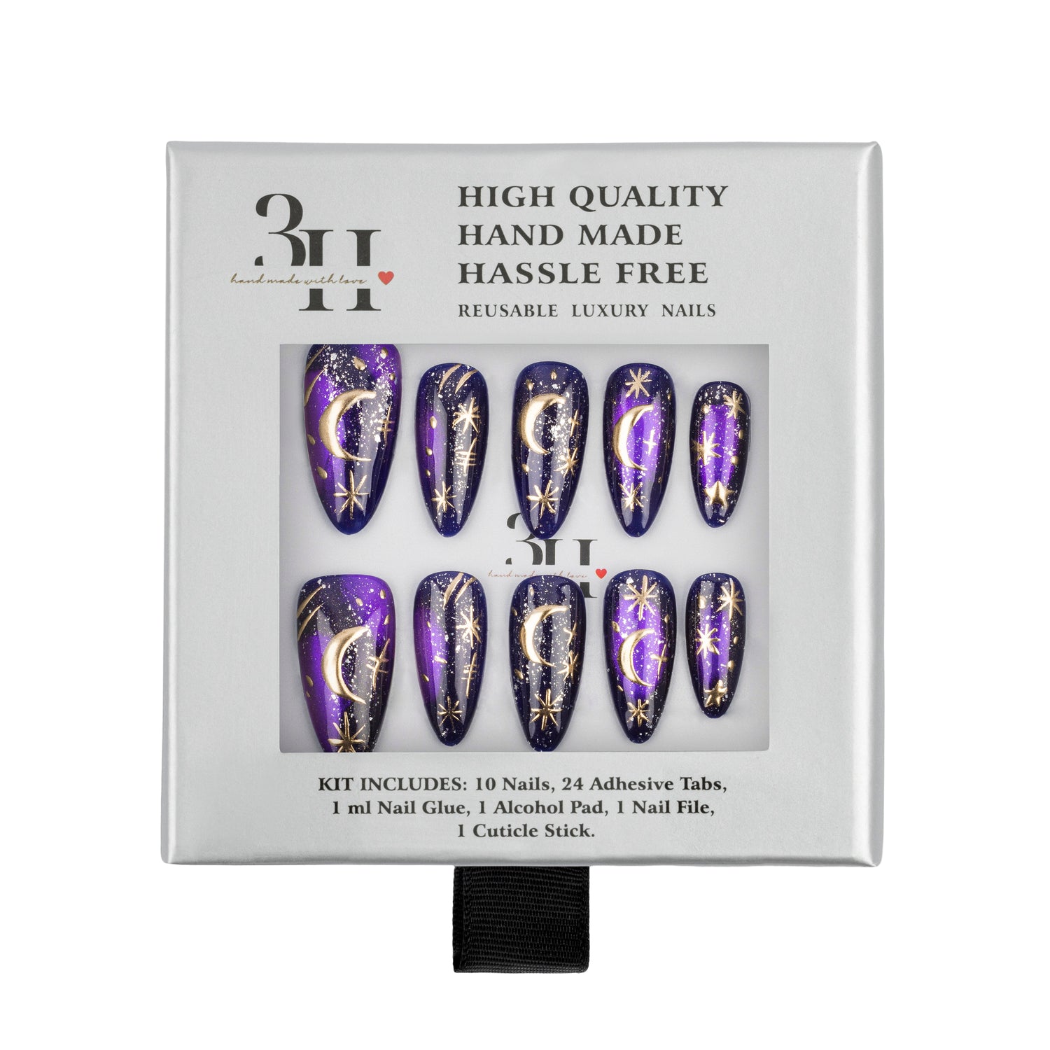 3H Luxury Handmade Press-on Nails - Moonlit Magic